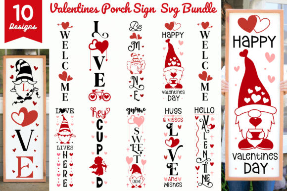 Download Valentines Day Porch Sign Svg Bundle - Porch sign svg Collection