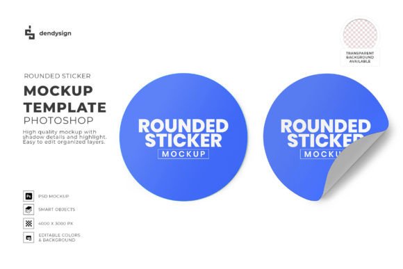 Download Rounded Sticker Mockup Photoshop - Premium Resources