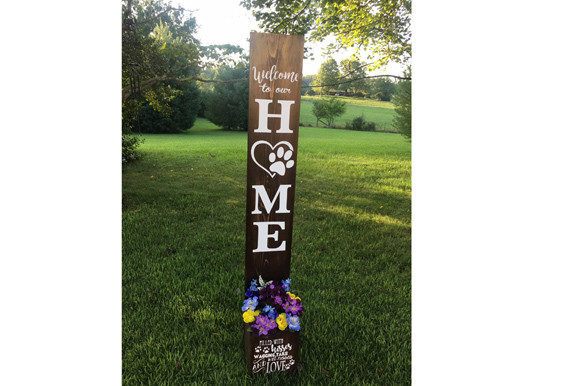 Download Welcome to Our Home Dog Porch Sign Svg - Porch sign svg Collection